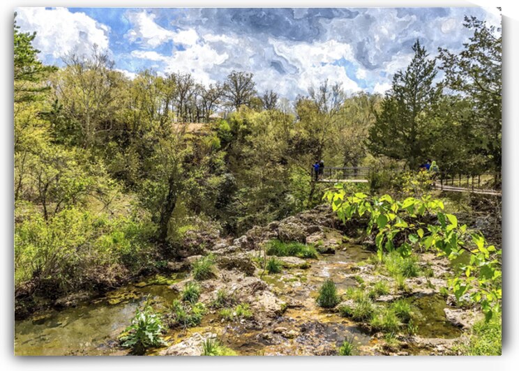 Natural Falls Observation Plank Painterly by Jennifer White