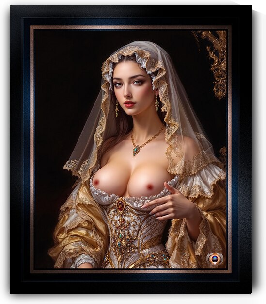 Renaissance Portrait Of The Seductive Beauty Lycia Lysandra Captivating AI Concept Art by Xzendor7 by xzendor7