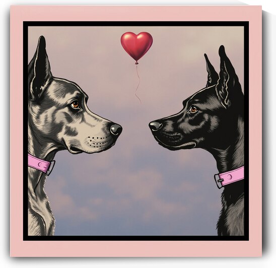Great Danes Art Print by Tricky Rabbit Art