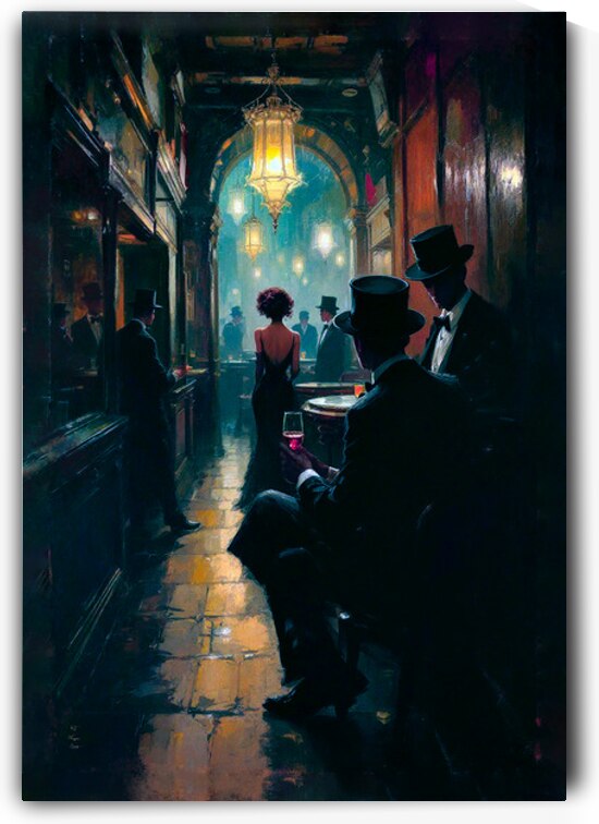 Prohibition Speakeasy Art Print  by Tricky Rabbit Art