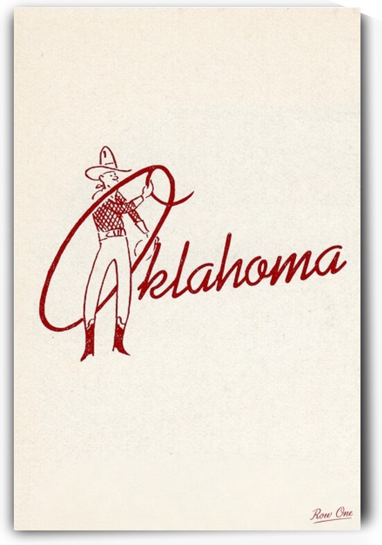 1950s Oklahoma Sooners Art by Row One Brand