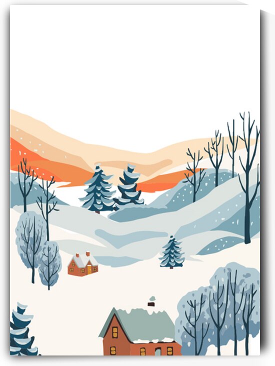 Winter landscape background a by Point Art