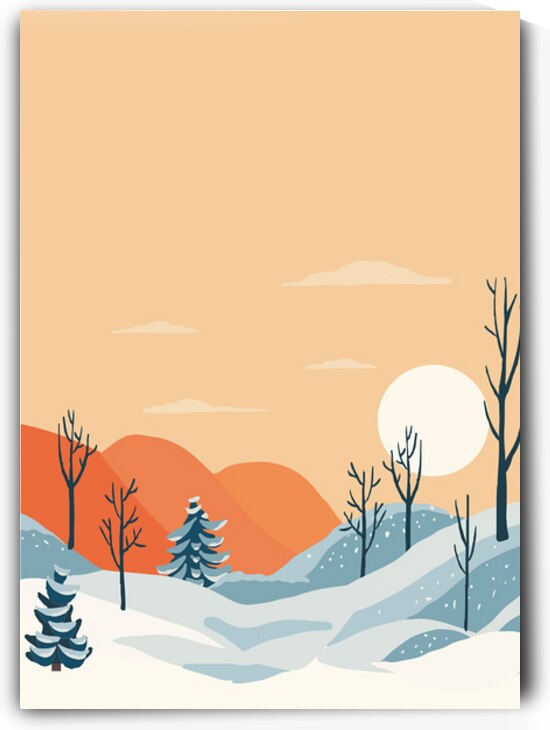 Winter landscape background d by Point Art