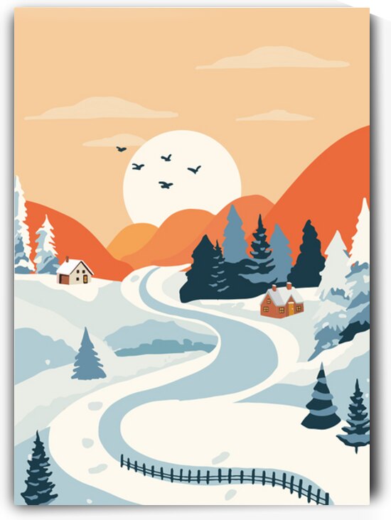  Winter landscape background b by Point Art