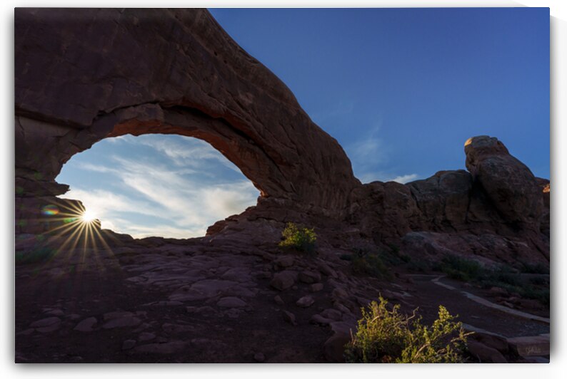 Here Comes The Sun At Arches by Jennifer White