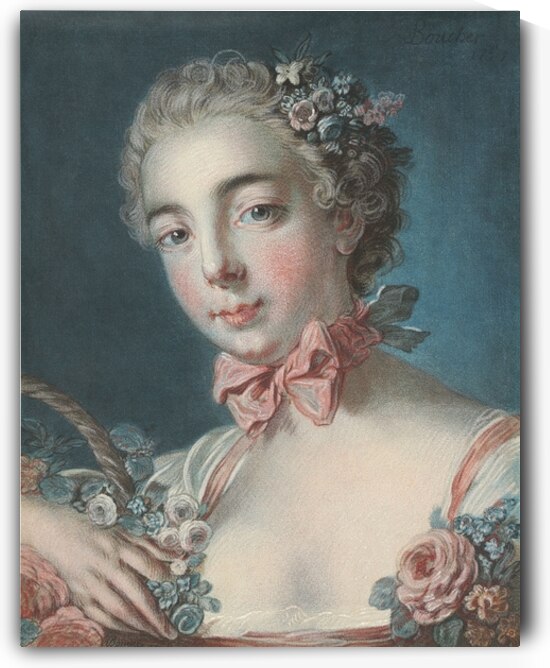 Tête De Flore [Head Of Flora] [1769] by Louis–Marin Bonnet [1736–1793] by MyCozyFineArt