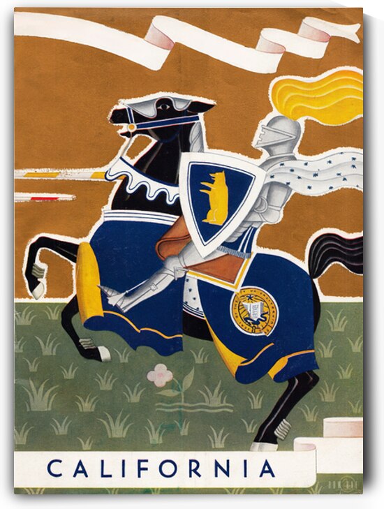 1931 Cal Golden Bears Knight Art by Row One Brand