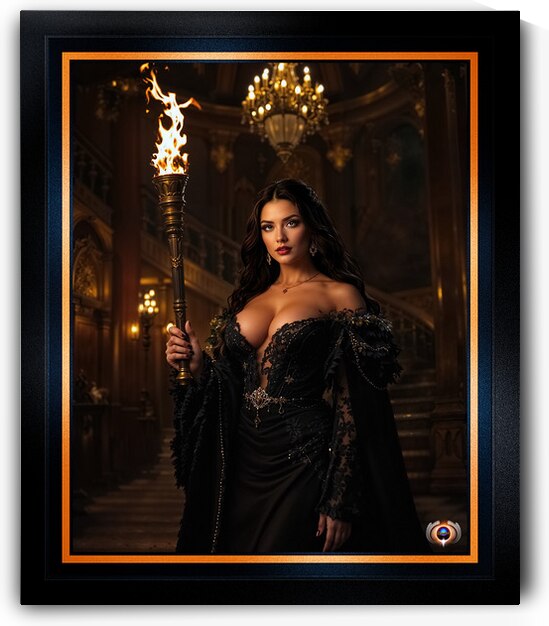 Portrait Of Trecia Viviana As The Torchbearer Of Zelfis Captivating AI Concept Art by Xzendor7 by xzendor7