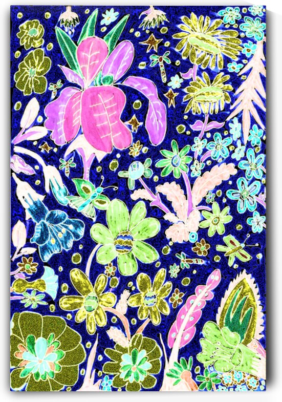 Abstract Evening Textured Floral Display by Catriona Roberts Nature Photography and Designs