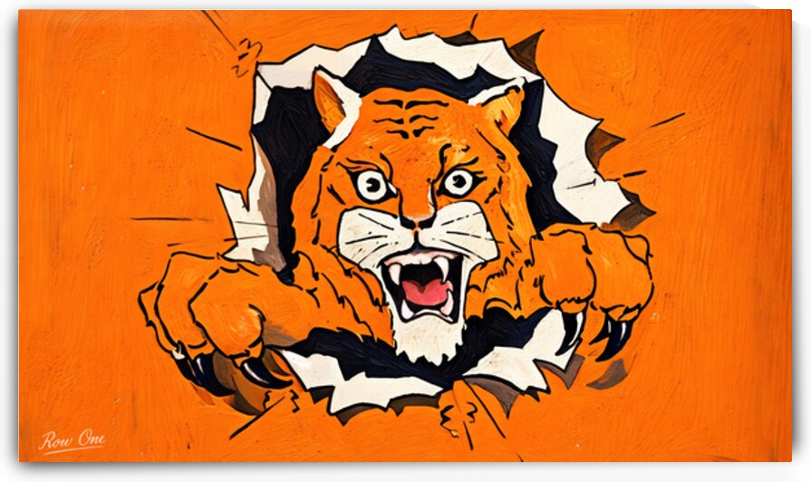 1950s Auburn Tiger Remix Art by Row One Brand
