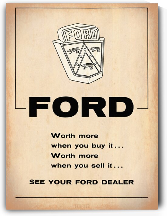 1955 Ford Car Ad by Row One Brand