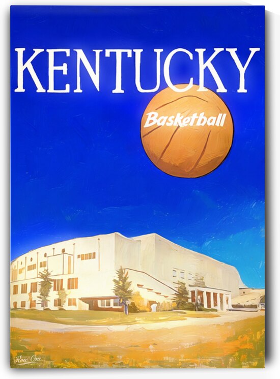 1950s Kentucky Basketball Art by Row One Brand