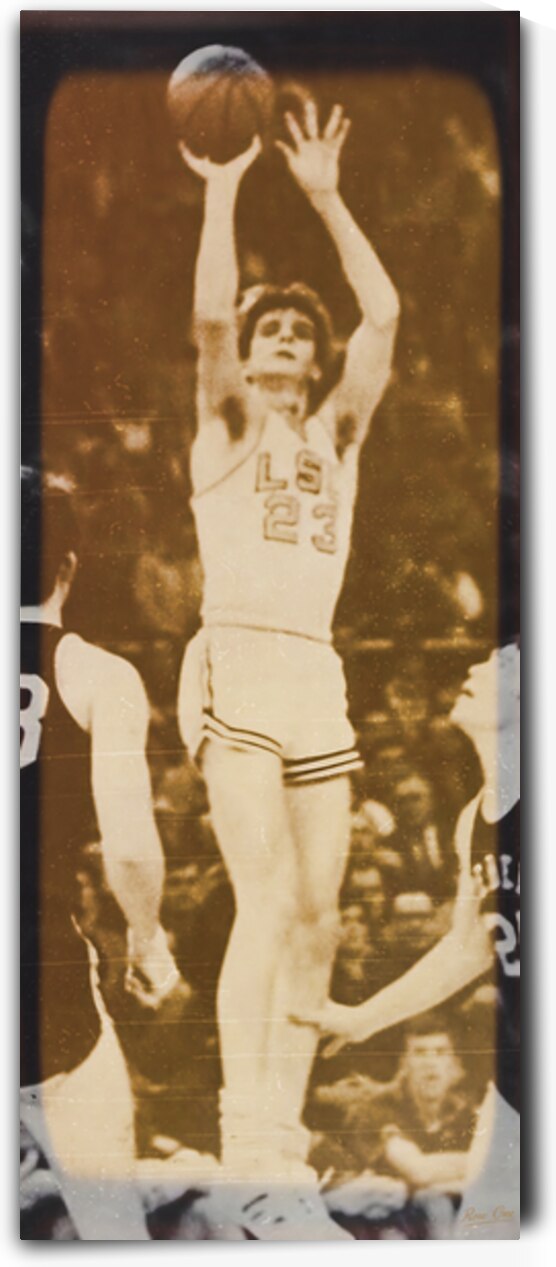 LSU Star Pistol Pete Maravich Viewfinder Slide Art by Row One Brand