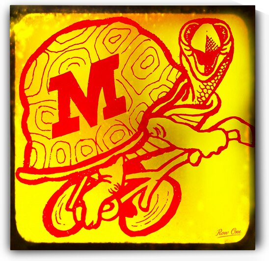 1970s Maryland Terp on a Bike by Row One Brand
