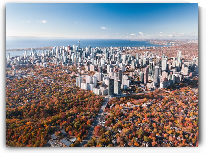 Toronto Skyline Autumn by Luyi