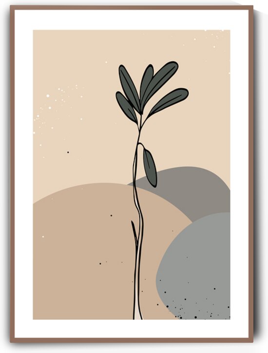 Modern abstract leaves.b by Point Art