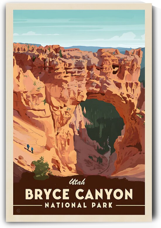  Bryce Canyon  National Park vintage travel poster 1 by Artgoos