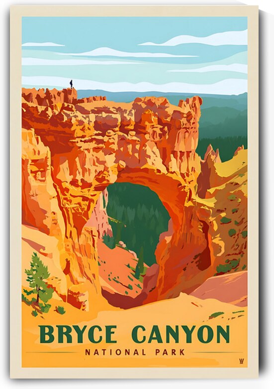  Bryce Canyon  National Park vintage travel poster 1 by Artgoos