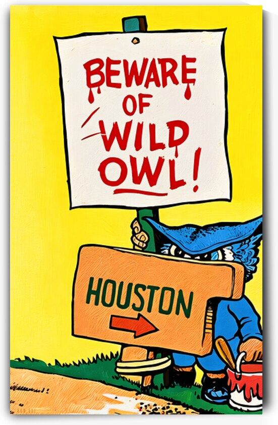 1950s Rice Owl Cartoon Art by John Chase by Row One Brand