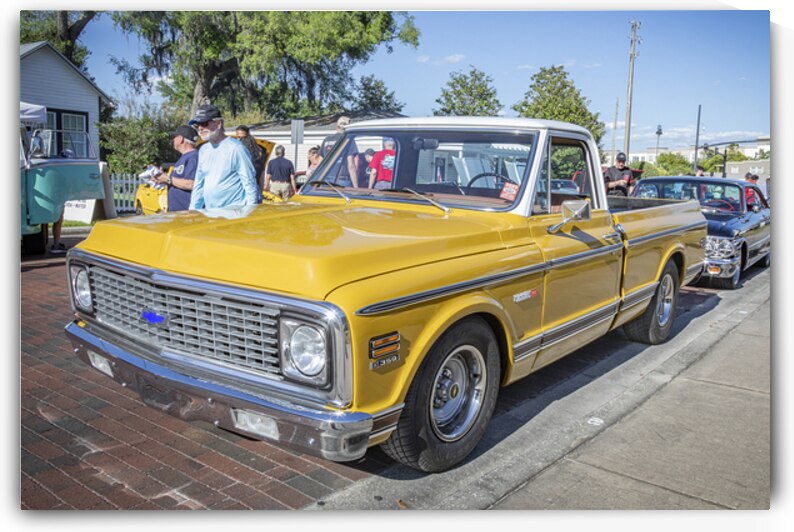 1971 Yellow Chevy Pickup Cheyenne C10 X15 3 by Rich Franco