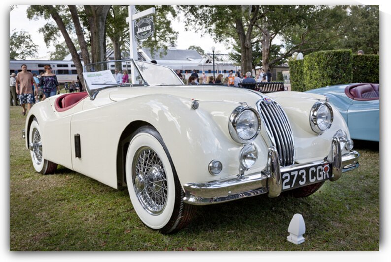 1956 White XK 140 MC OTS X1 1 by Rich Franco