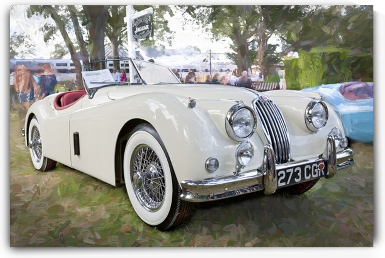 1956 White XK 140 MC OTS X1 2 by Rich Franco