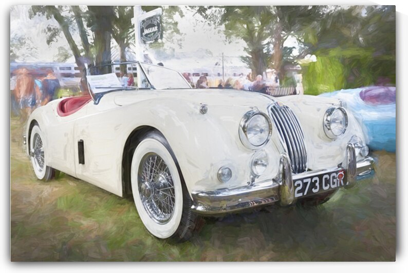 1956 White XK 140 MC OTS X1 3 by Rich Franco