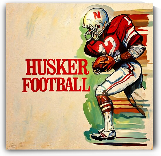 1980 Husker Football Art by Row One Brand