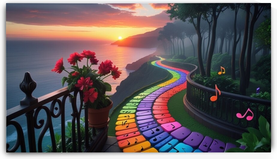 Melodic Forest Path: A Journey Through Music and Nature by chromadreamstudio