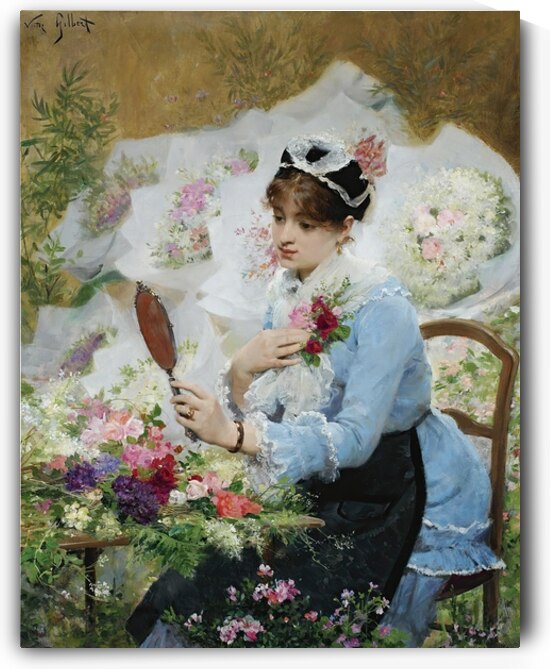The Flower Seller by Victor Gabriel Gilbert [1847–1933] by MyCozyFineArt