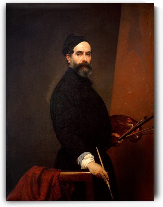  Francesco Hayez – Self-portrait at the Age of 57 1849 | Introspective Glimpse into the Romantic Master’s Soul by Wirla