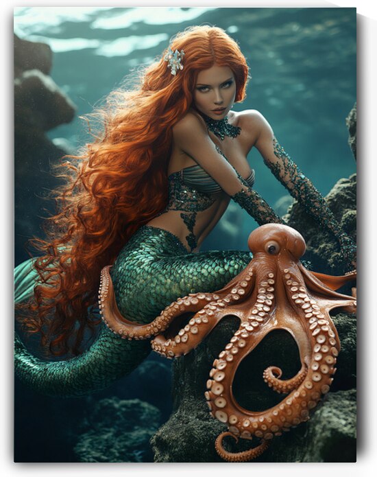 u3797829577 a beautiful mermaid swimming in the o by Susan Lynn Cooke