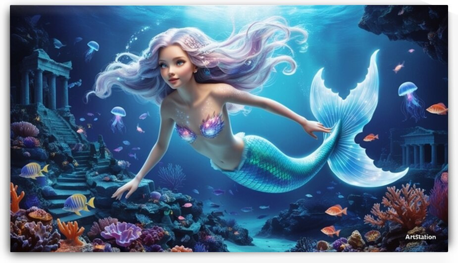 The Enchanted Siren – Guardian of the Deep by Webfinai