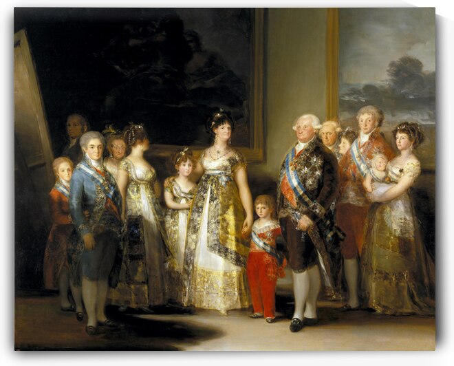 Francisco Goya – The Family of Carlos IV 1800 | Royal Grandeur with a Satirical Edge by Wirla