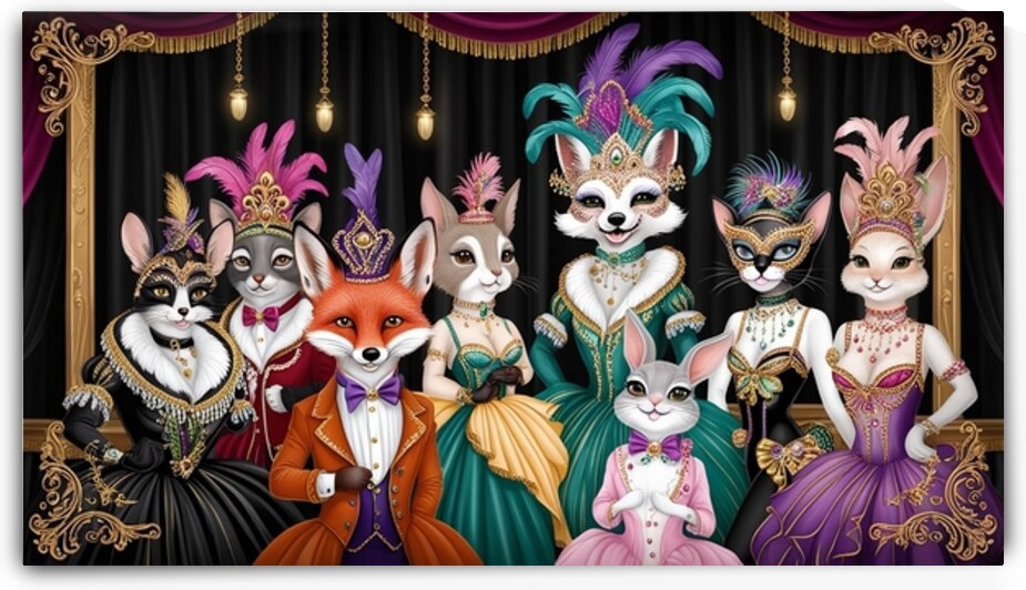Animals in Carnival Colors by Webfinai