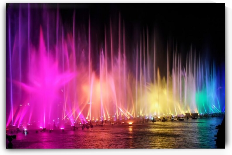 Rainbow Fountains Clashing  by Ryan Cameron