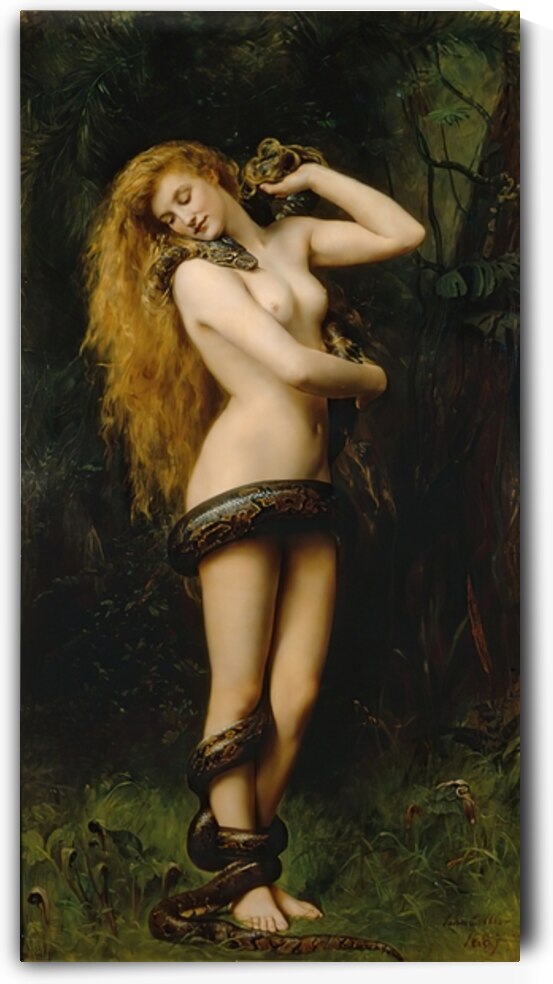 John Collier – Lilith 1887 | Mythic Femme Fatale of Beauty and Danger by Wirla