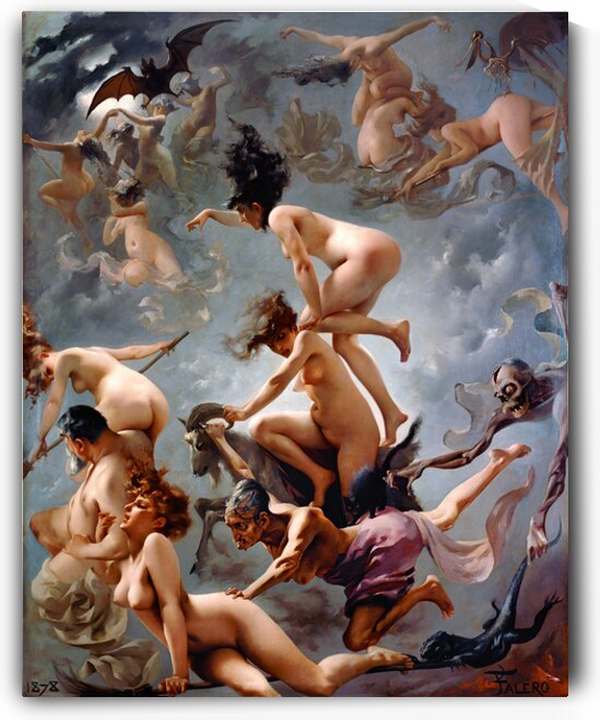 Witches going to their Sabbath by Luis Ricardo Falero by Ebon et Noir