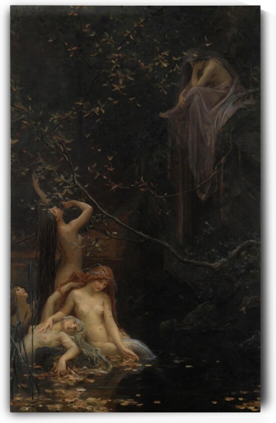 Fairies at the Spring by Max Pirner by Ebon et Noir
