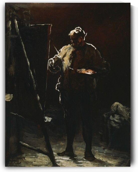 The Painter at His Easel by Honoré Daumier [1808–1879] by MyCozyFineArt