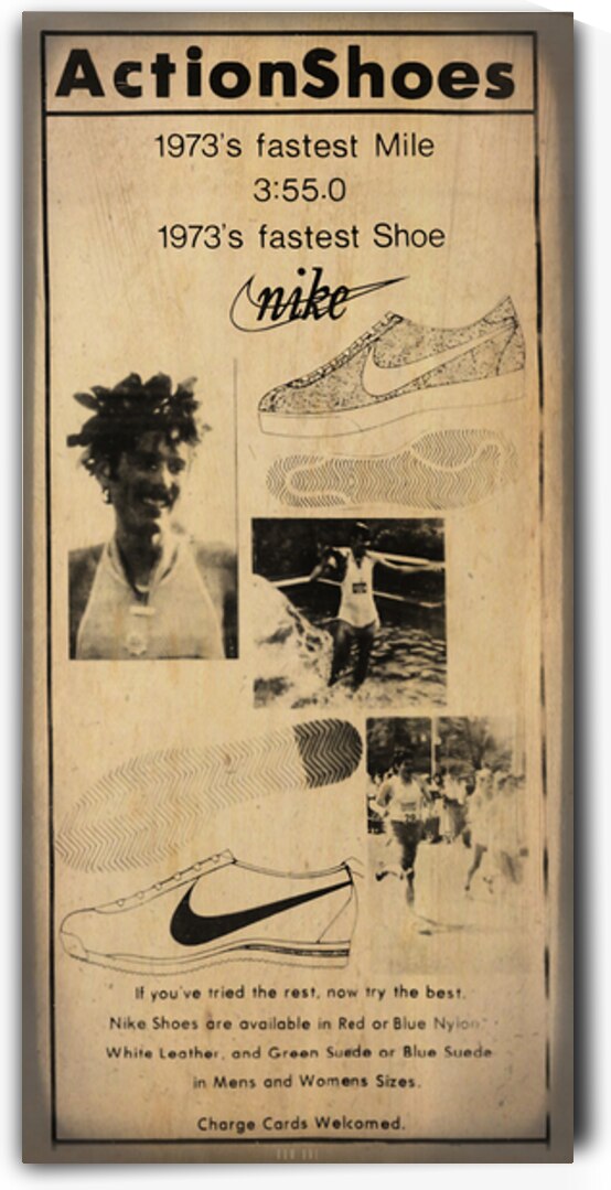 1973 Nike Running Shoes Ad by Row One Brand