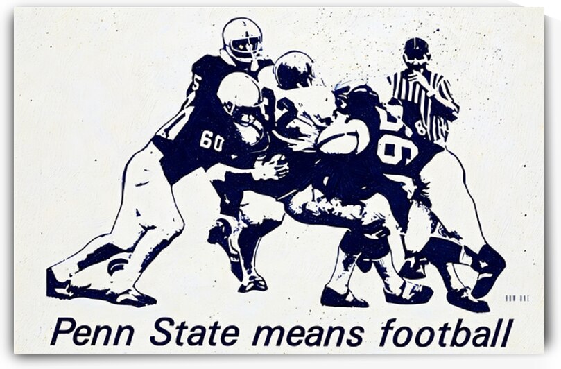 1970s Penn State Football Art by Row One Brand