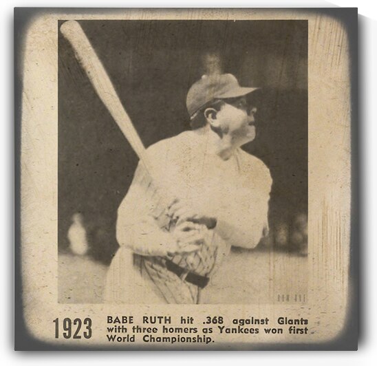 1923 Babe Ruth Viewfinder World Series Stats by Row One Brand