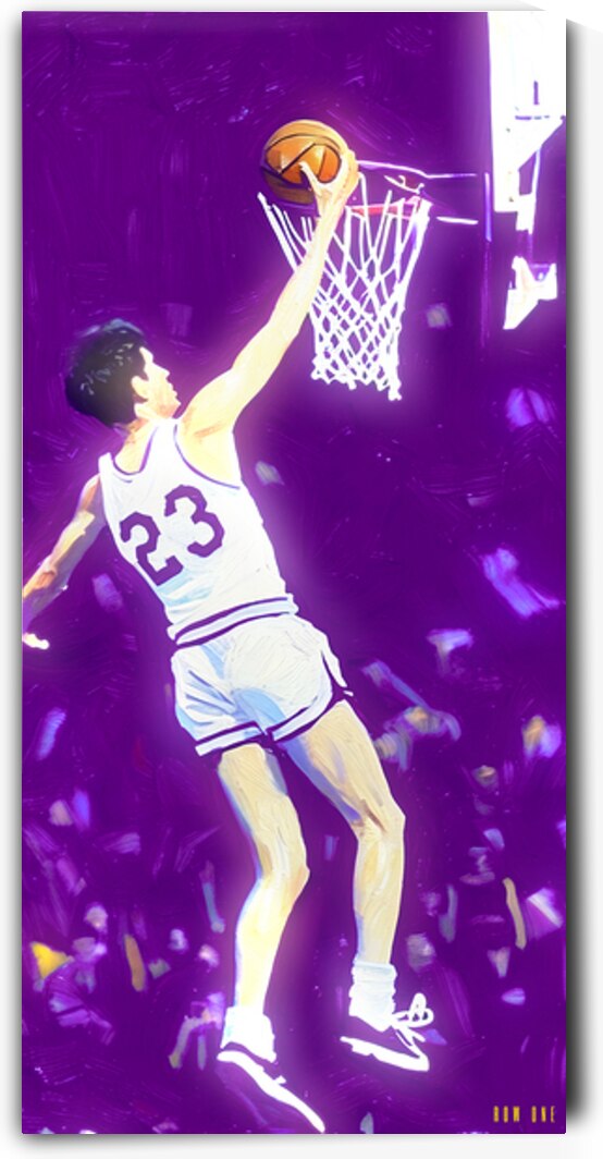 Pistol Pete Maravich Lay Up Art by Row One Brand