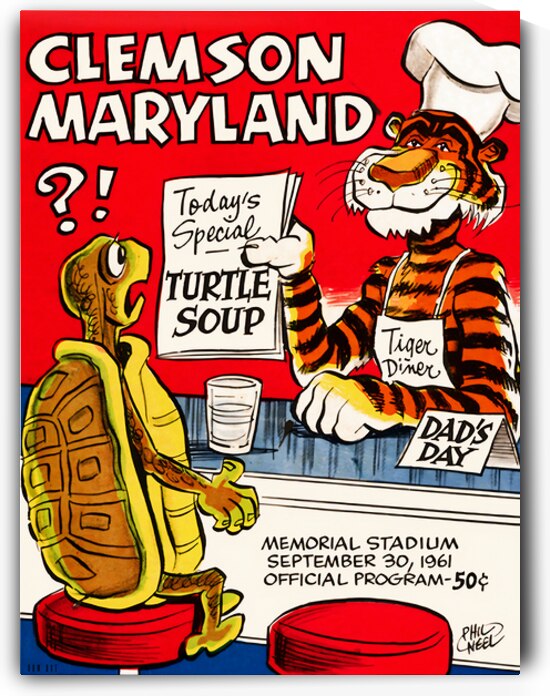 1961 Maryland Terps at Clemson Tigers by Row One Brand