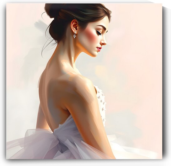 Elegant Woman in White Dress: Fashion Photoshoot with Bridal Vibes by MEGA