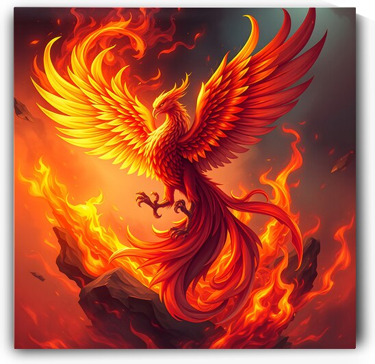 Exploring the Art of Phoenix: Vibrant Flames and Mythical Renewal by MEGA