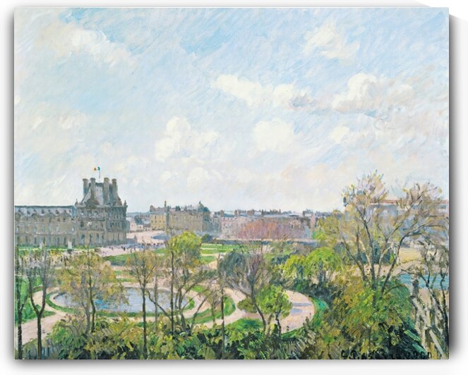 Le Jardin Des Tuileries Et Le Pavillon De Flore. Matin. Printemps [1900] by Camille Pissarro [1830–1903] by MyCozyFineArt