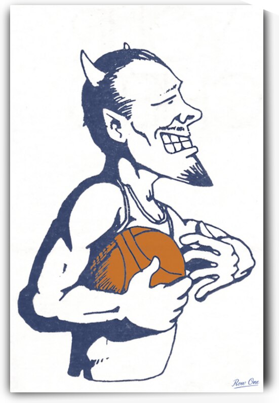 1970s Duke Blue Devil Basketball Art by Row One Brand