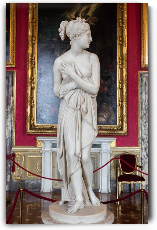 Venus statue by scultor Antonio Canova. White marble classic fe by Paolo Modena